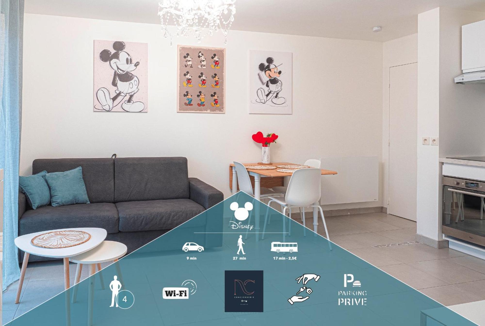*Disneyland-Paris* 4Pers, Parking, Wifi Chessy  Zewnętrze zdjęcie